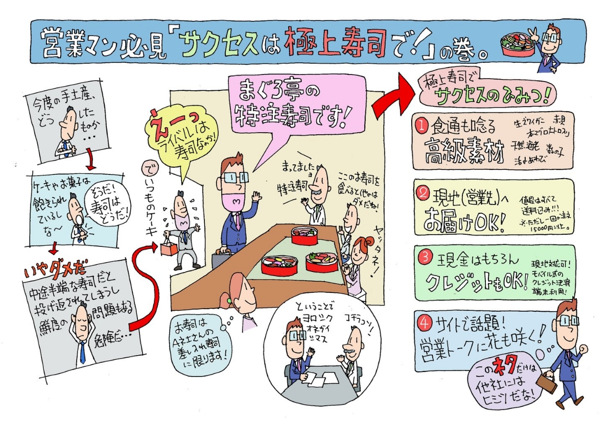 営業マン必見!「サクセスは極上寿司で!」